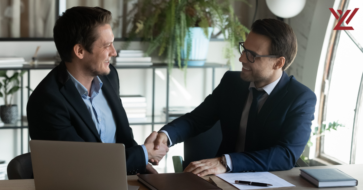 Two men shaking hands