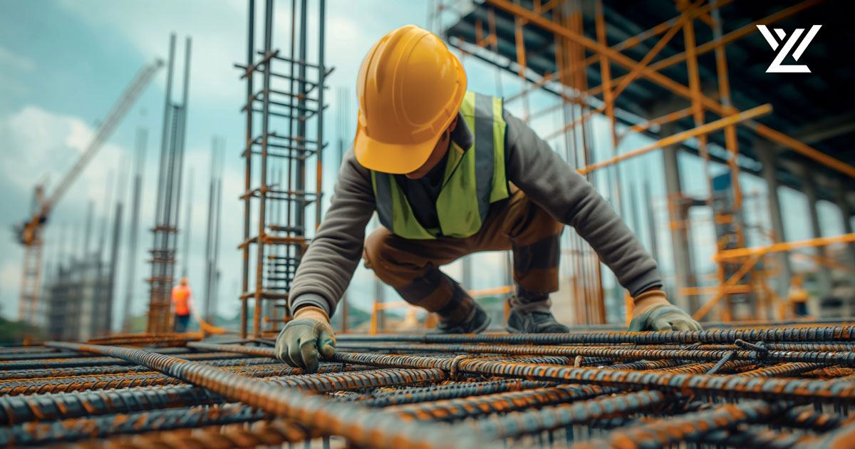 construction worker in the hot sun